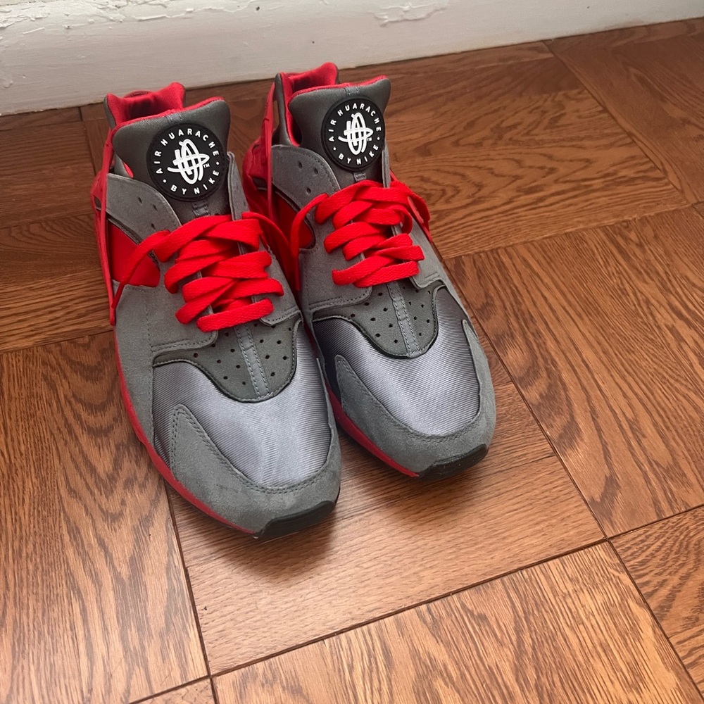 SOLD Nike Air Huarache Men's Sneakers - Gray and Red